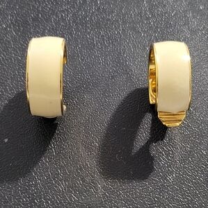 Monet earrings Goldtone  With Enamel